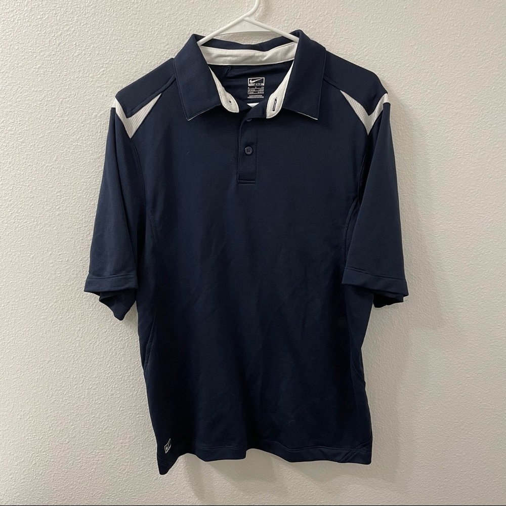 Nike performance polo shirt blue small